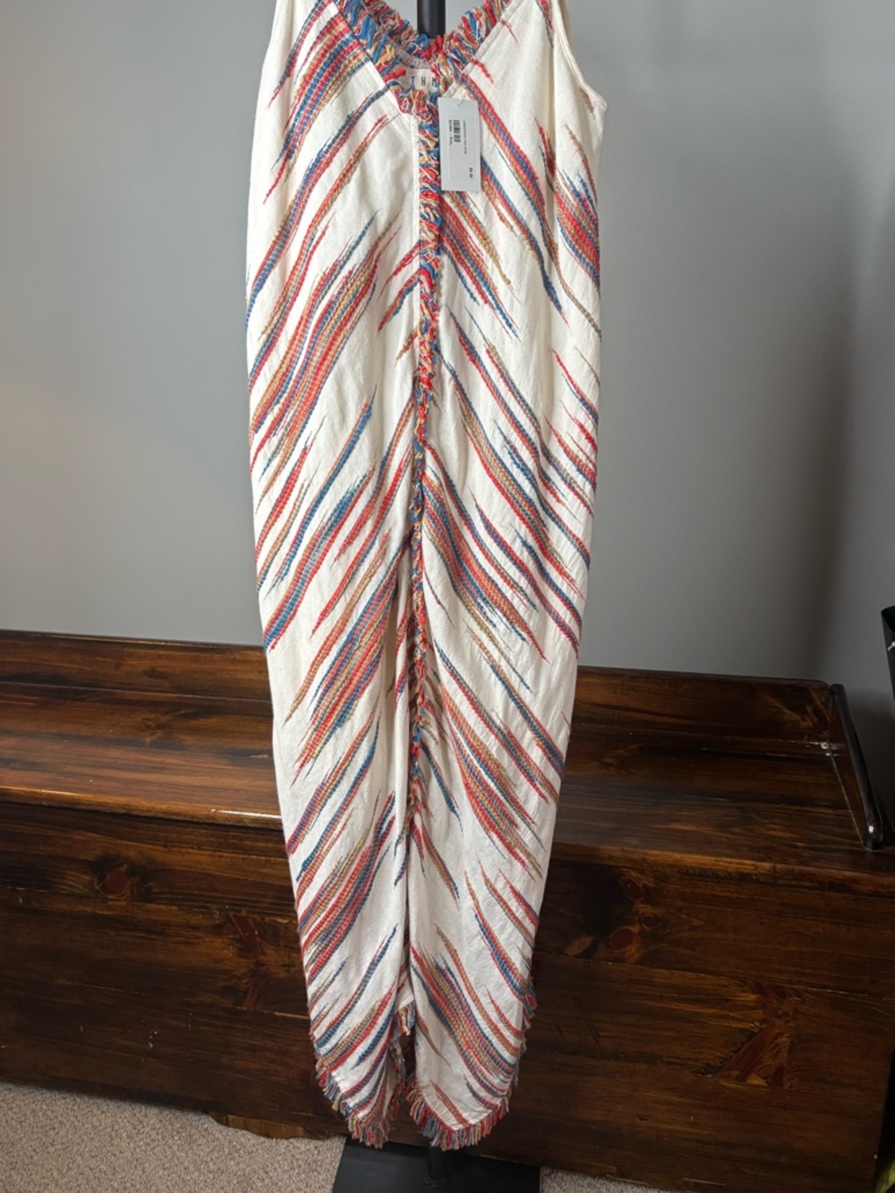 THML Asymmetrical Maxi Dress w/ Stripe Detail - Picture 8 of 11